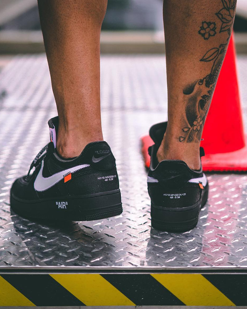 OFF-WHITE x Nike Air Force 1 “Black”: On-Foot Pictures Surfaced
