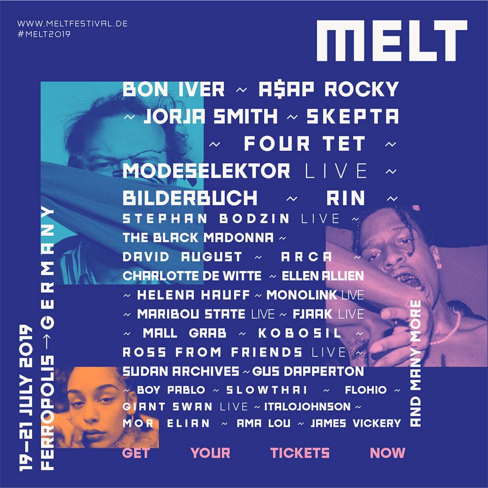 melt festival 2019 lineup arca asap rocky four tet