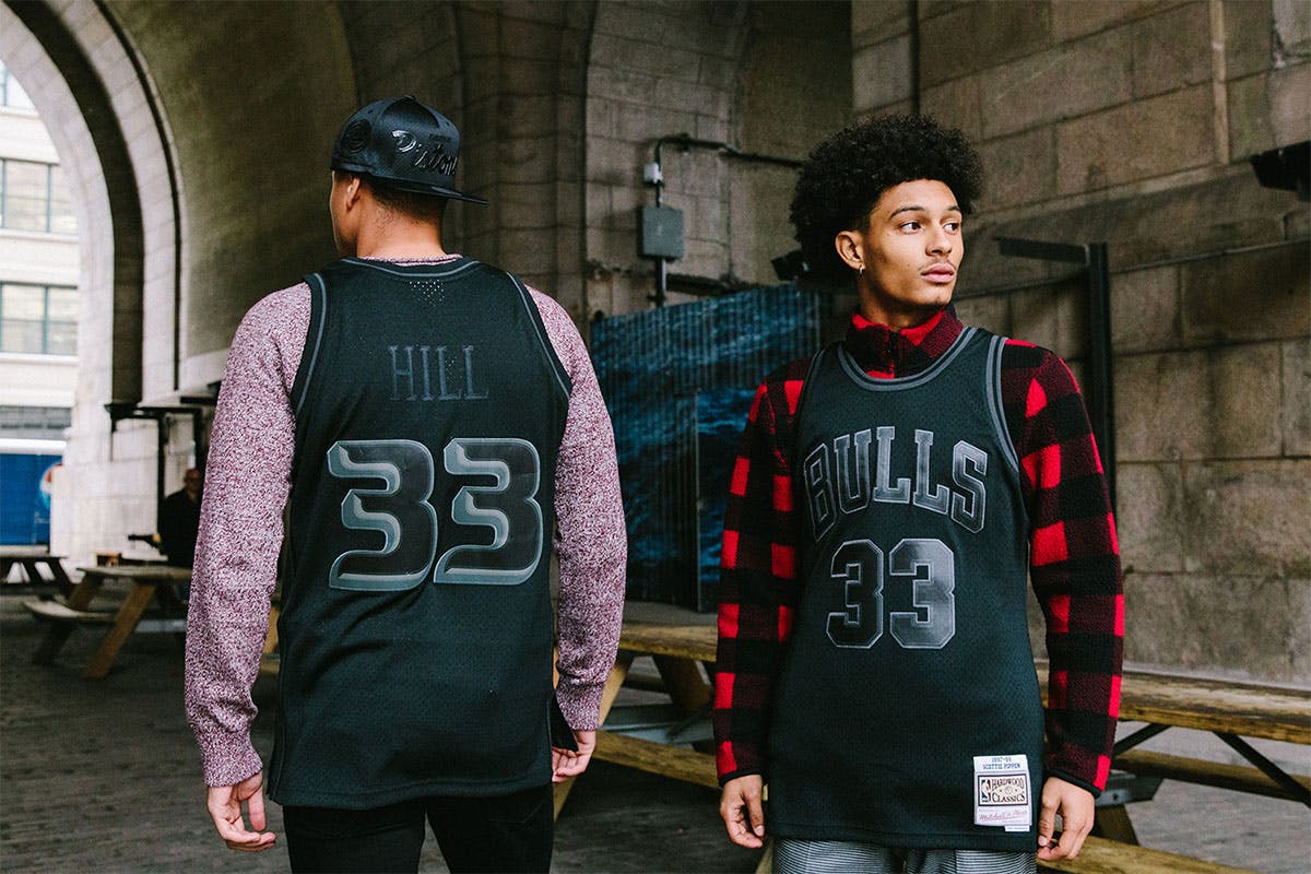 nba mitchell ness tonal black collection mitchell & ness