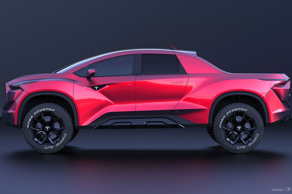 tesla pickup truck model p