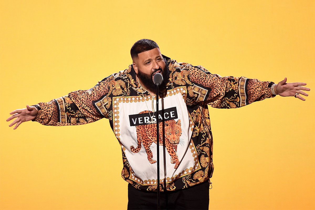 DJ Khaled Wearing Nike Sweats, With a Louis Vuitton x Supreme Bag