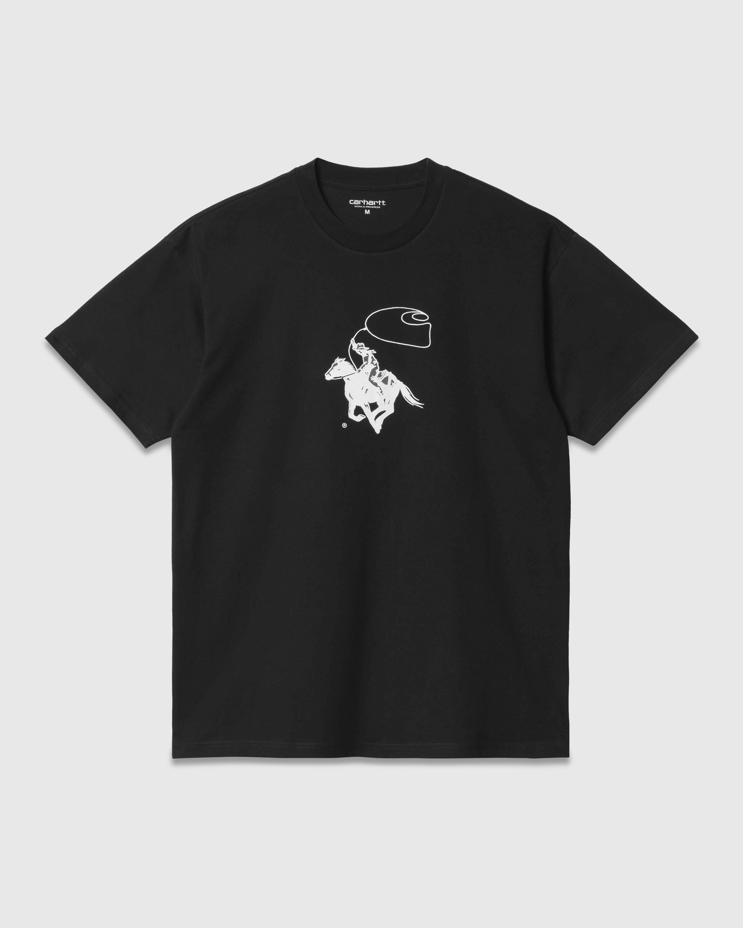 Carhartt WIP - Lasso T-Shirt Black/White - Clothing - Black - Image 1