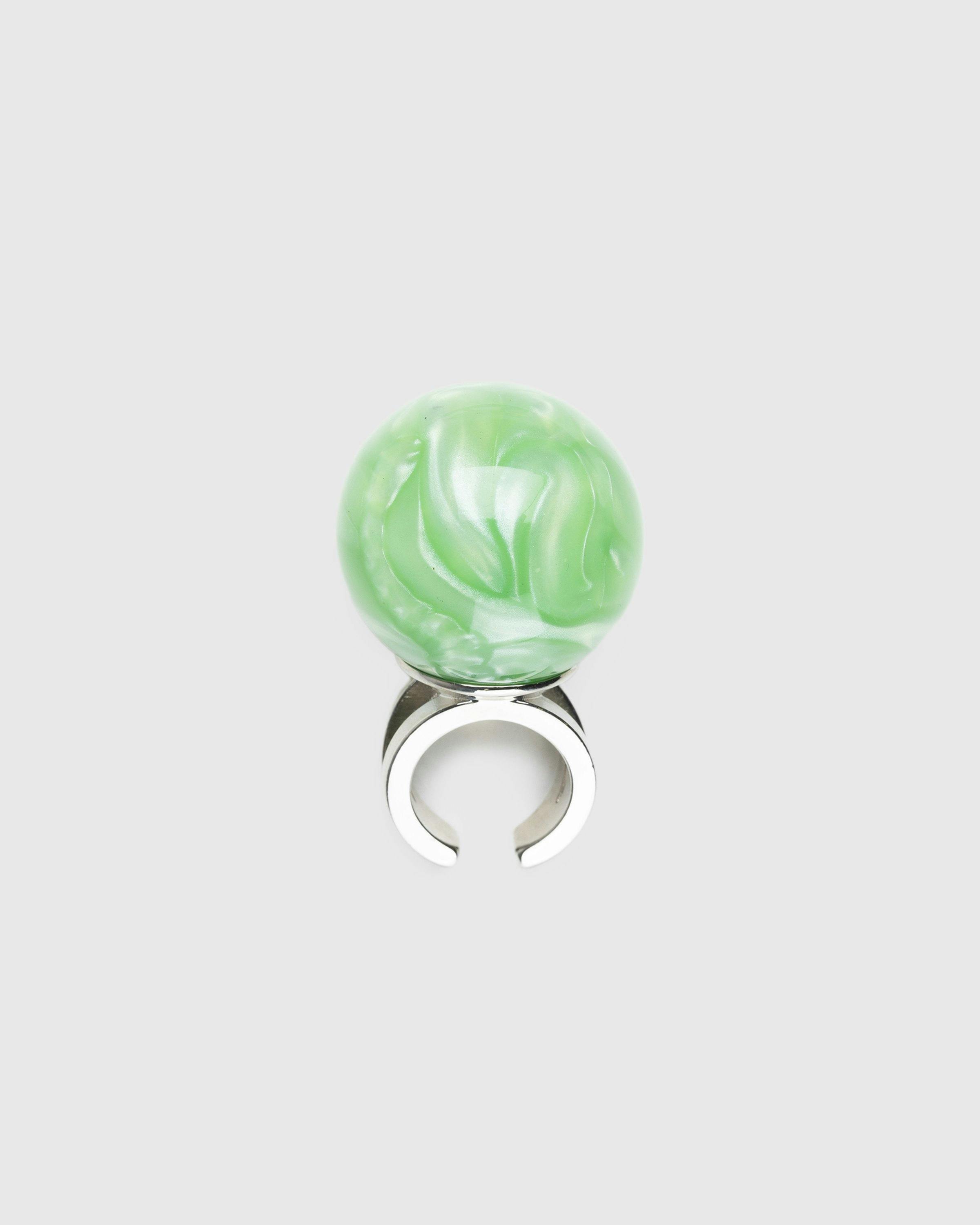 Jean Paul Gaultier - Cyber Ball Ring Onyx Green - Accessories - Green - Image 1