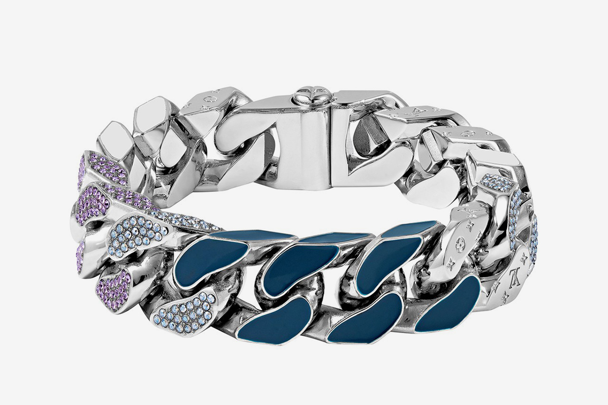 Louis Vuitton Cuban Chain Bracelet Blue