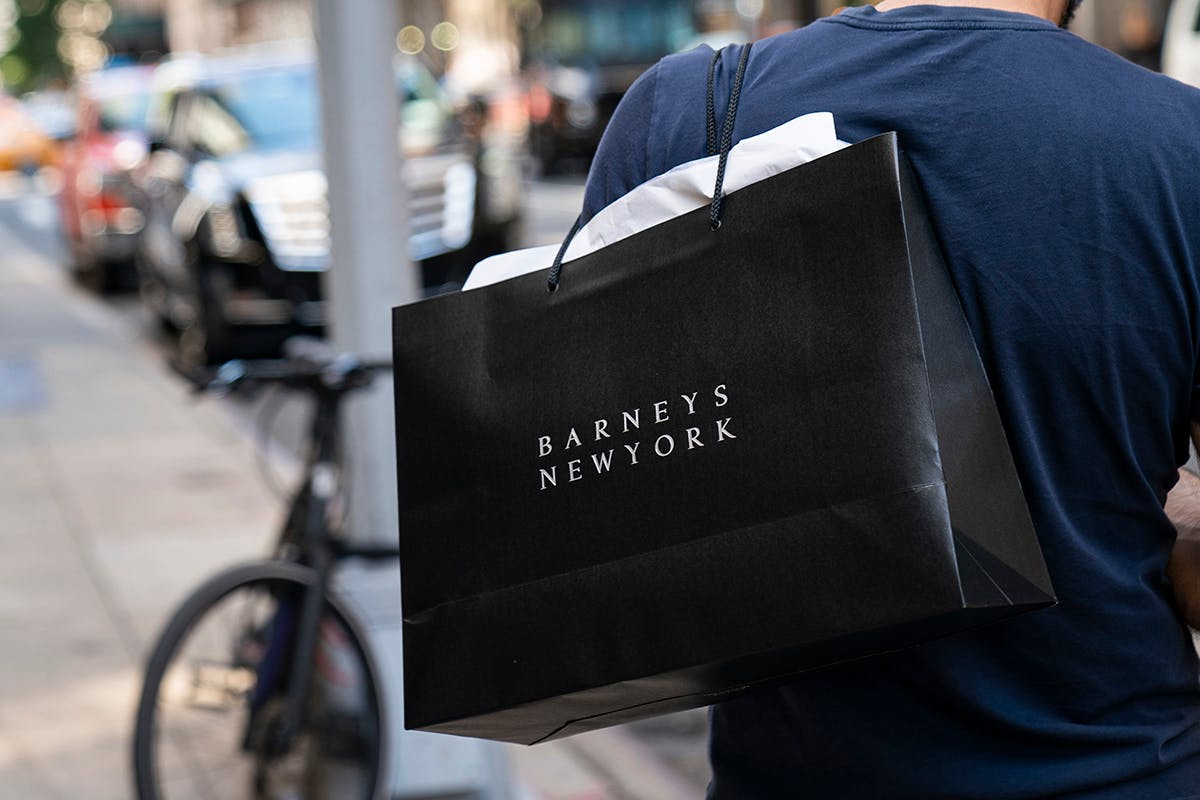 Barneys New York black shopping bag