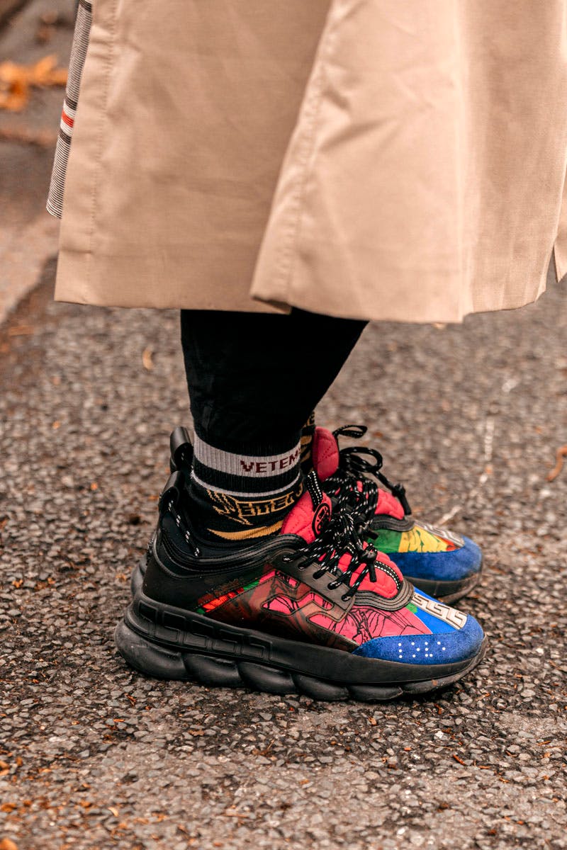 paris fashion week womens ss20 sneaker street style prada