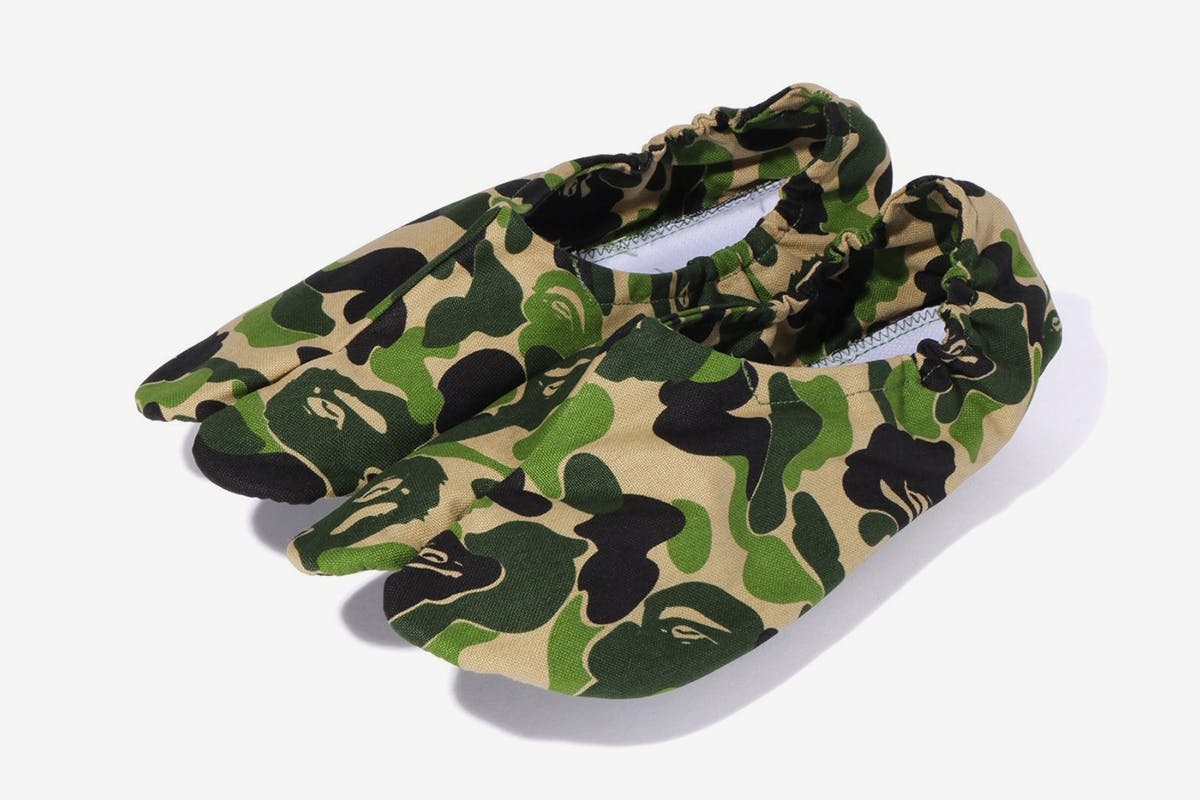 BAPE ABC Camo Japanese socks green