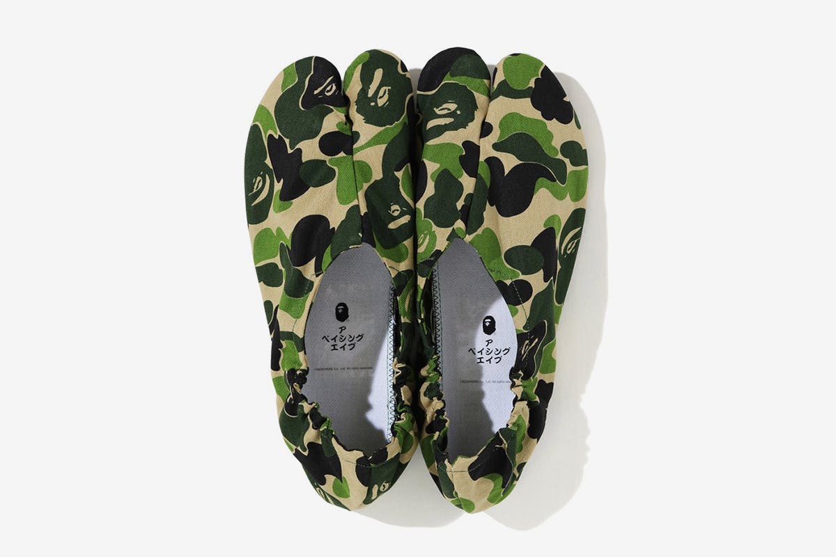 BAPE ABC Camo Japanese socks green