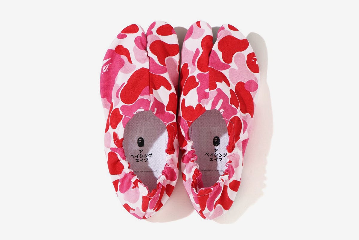 BAPE ABC Camo Japanese socks pink