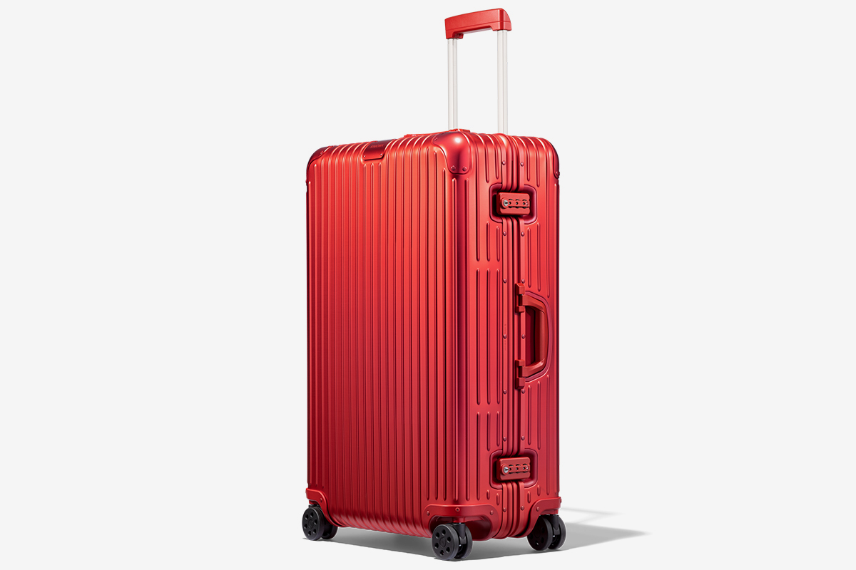 RIMOWA Scarlet and Marine Color Aluminum Suitcases