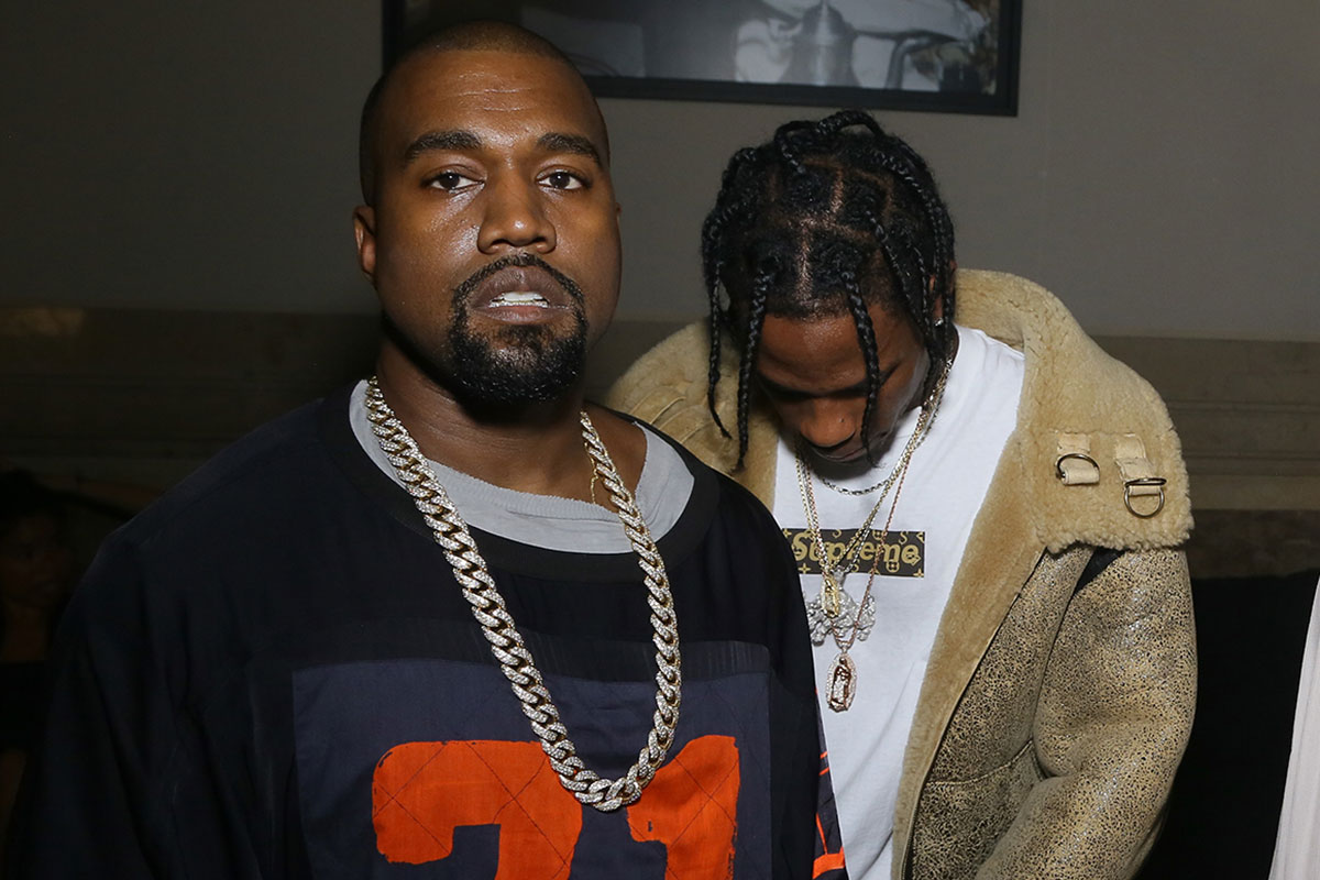 Kanye West & Travis Scott Appear in New Sneakers at Louis Vuitton