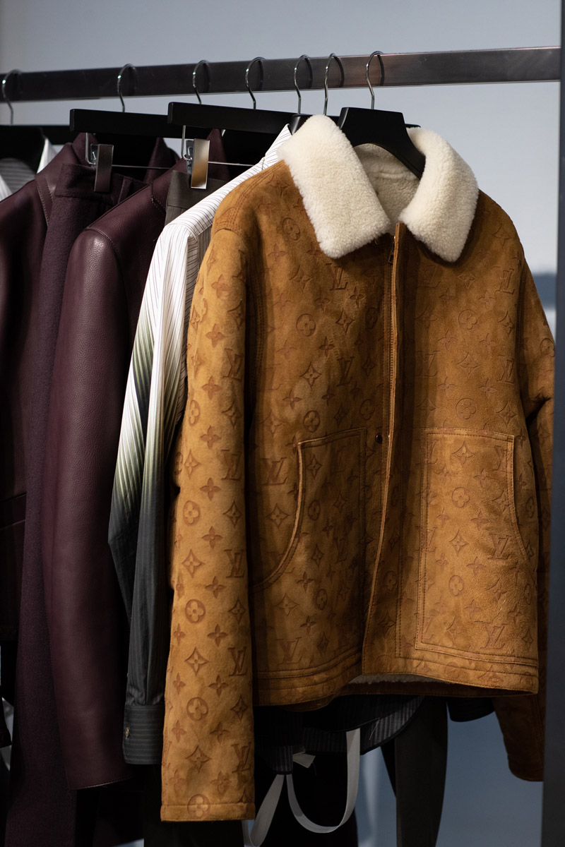 Discover Louis Vuitton Shearling Embossed Monogram Jacket: This