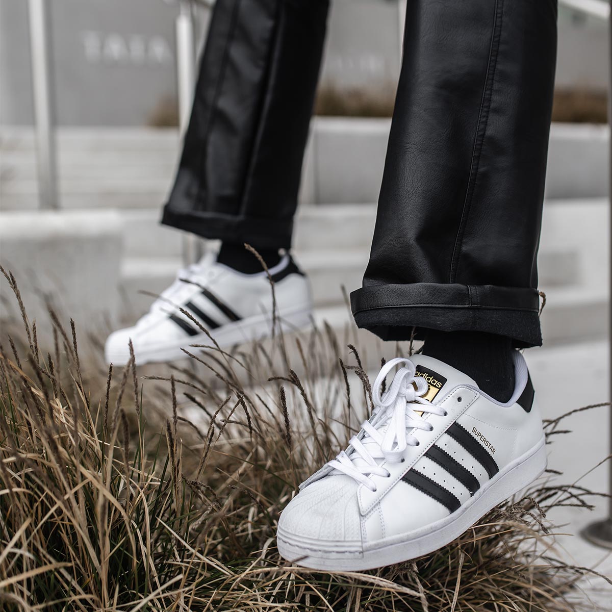 HOW TO STYLE BLACK ADIDAS SHELL TOE (SUPERSTAR) + ON FEET 