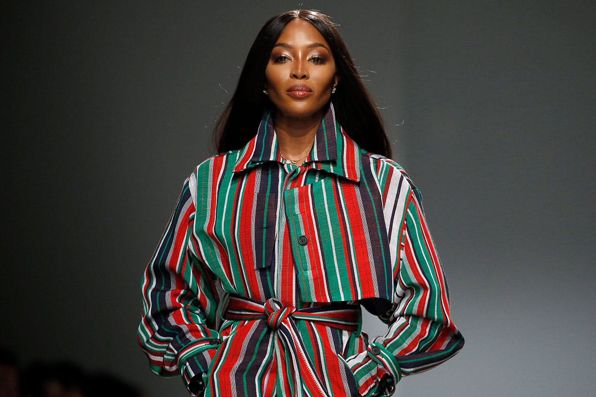 Naomi Campbell walks the runway during the Kenneth Ize show