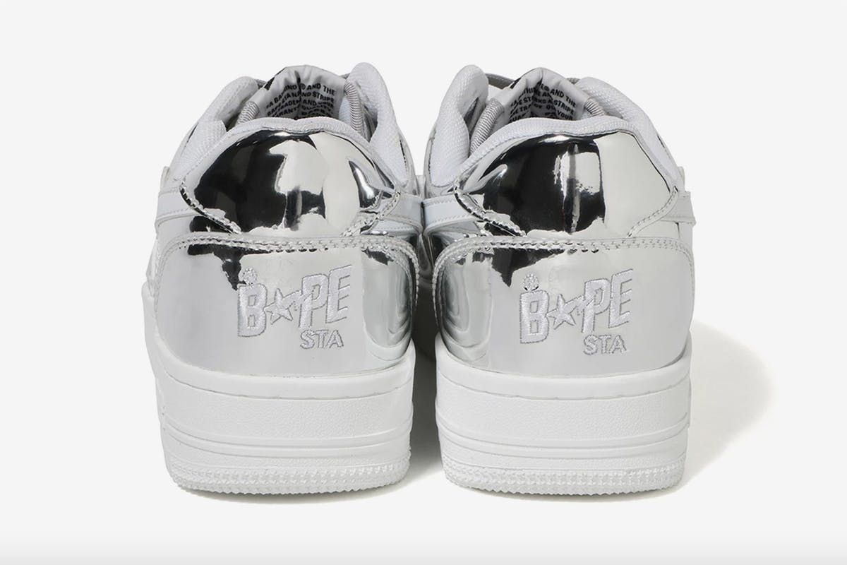 bape bapesta foil gold silver release date price A Bathing Ape