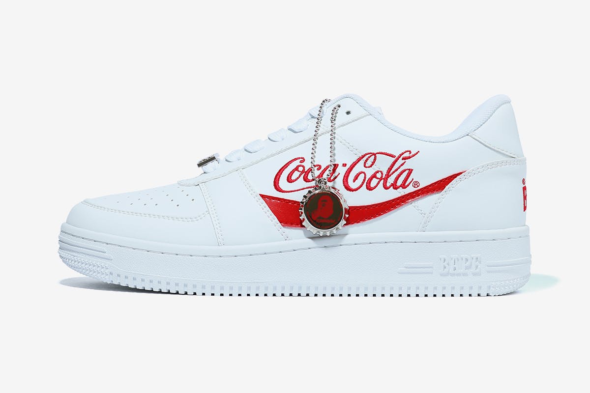 bapesta coca-cola white product shot