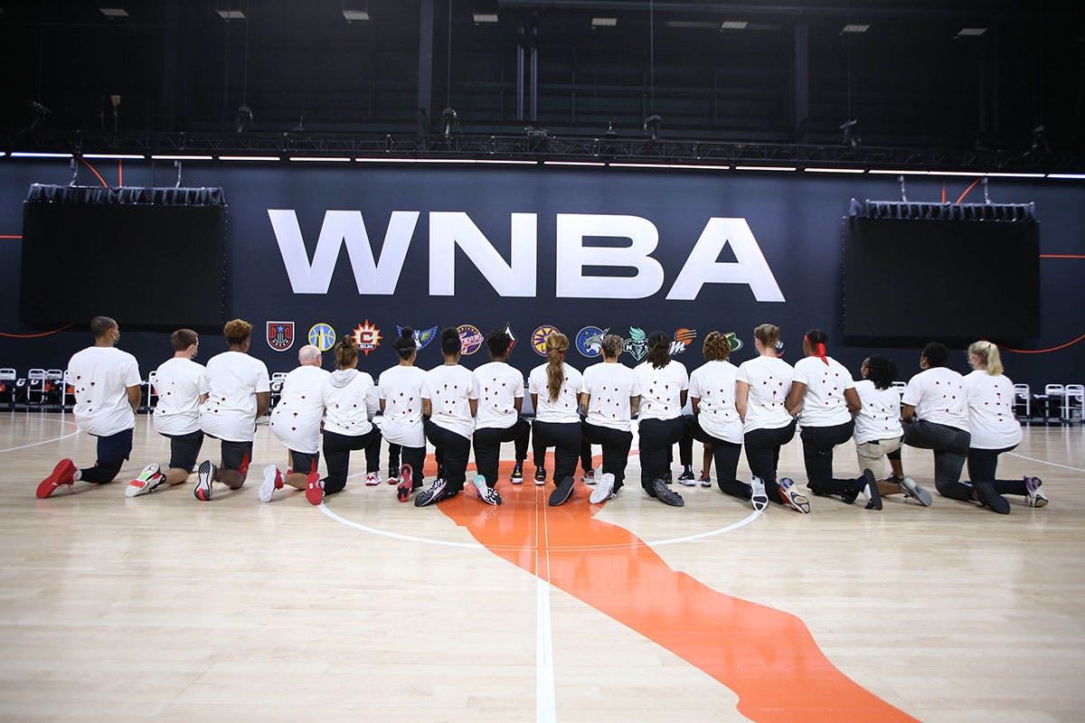 The Washington Mystics protest the shooting go Jacob Blake