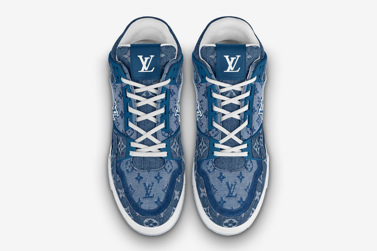 Louis Vuitton LV Trainers Monogram Denim with Strap (Blue)