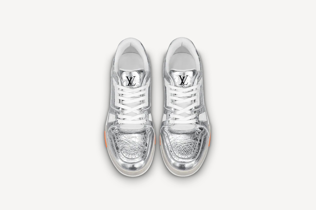 Louis Vuitton Trainer Metallic Silver Sneakers
