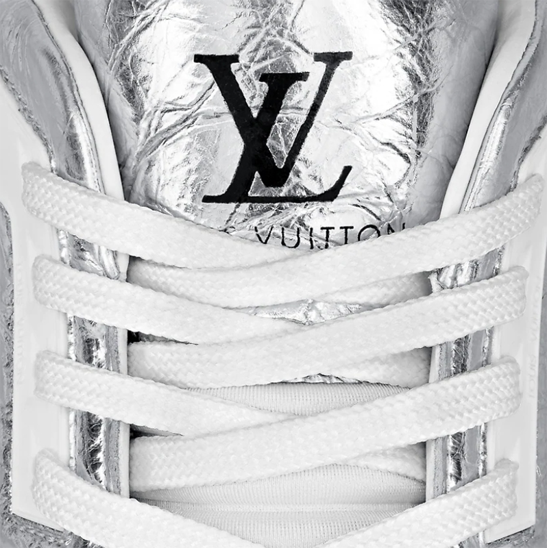 Silver White Louis Vuitton Sneakers