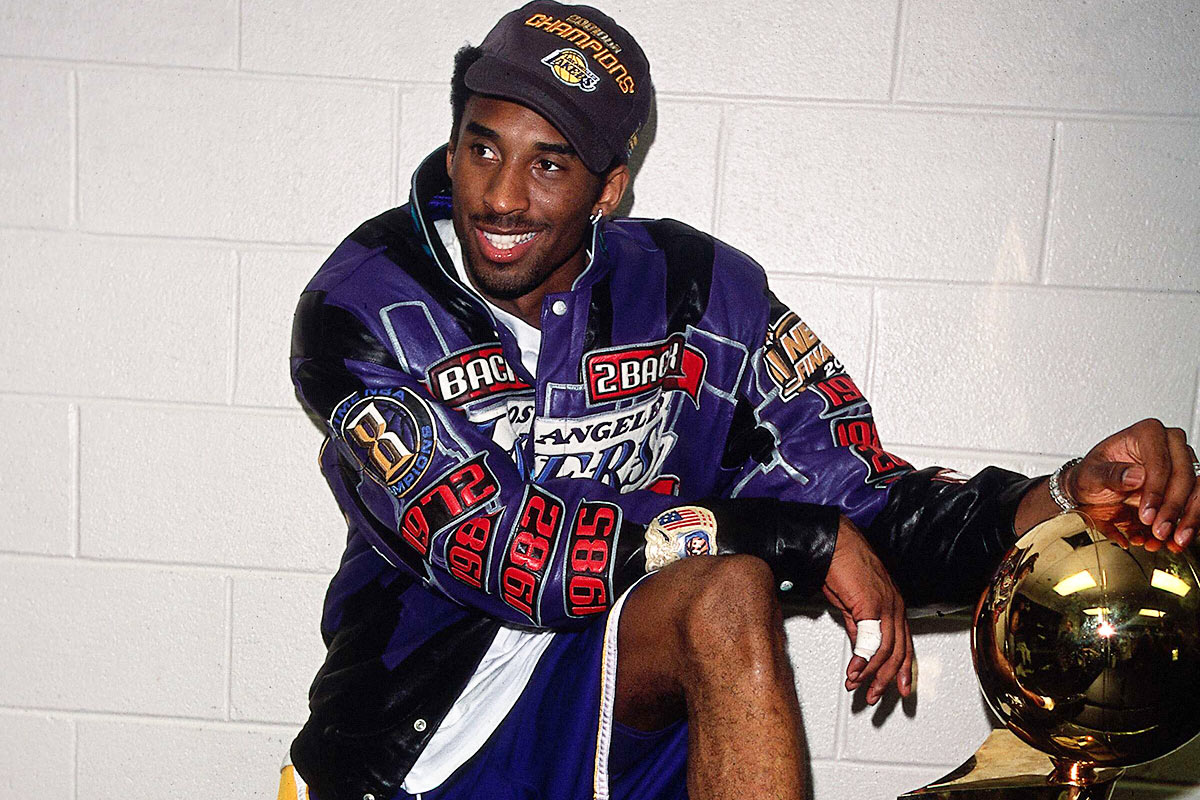 NBA The Three Peat Championships jacket worn by Kobe Bryant on