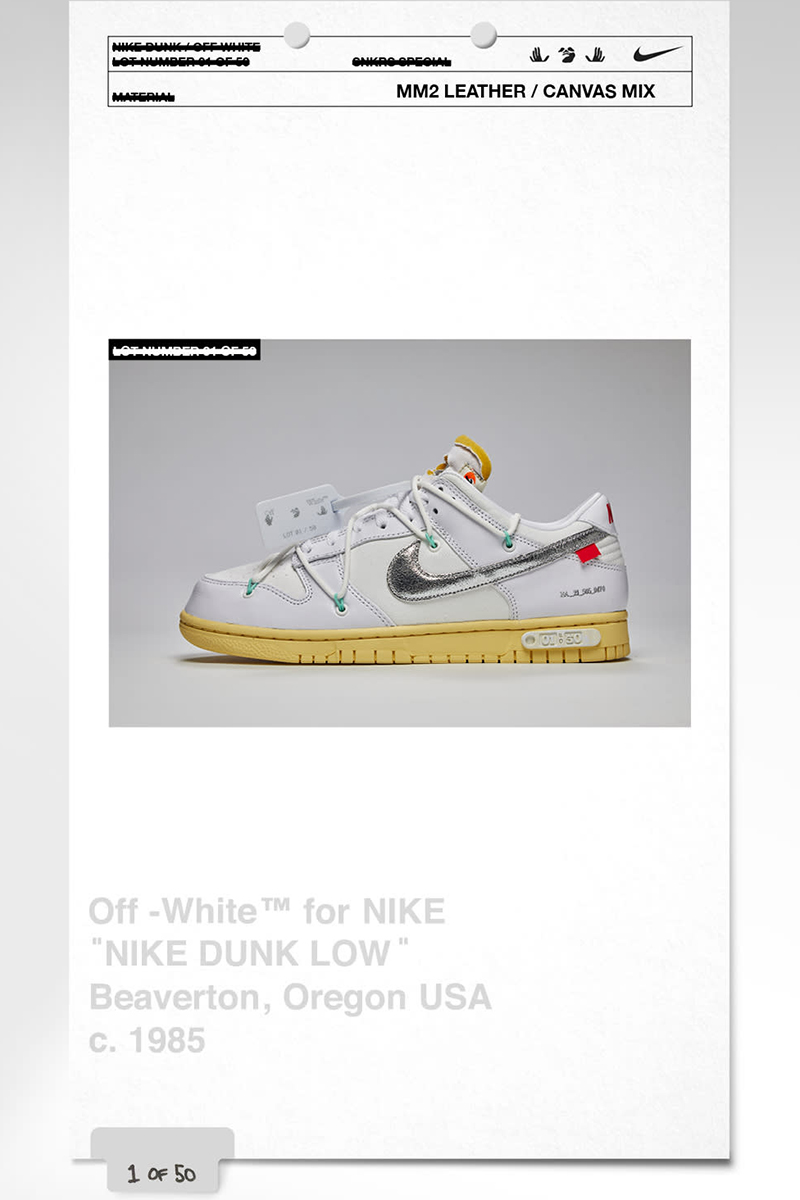 Off-White™ x Nike Dunk Low Virgil Abloh Release