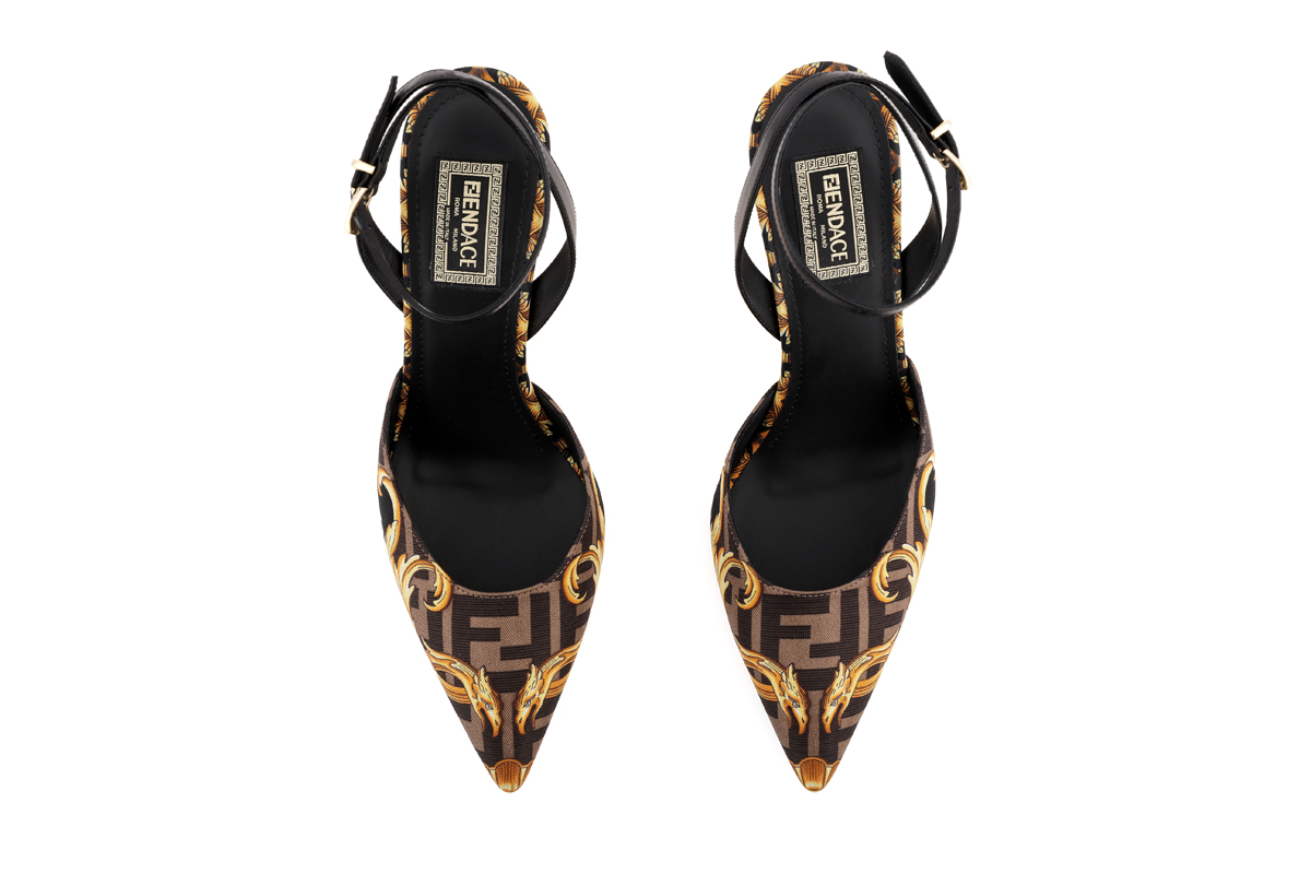Cloth heels Fendi X Versace Multicolour size 39 EU in Cloth - 29922910