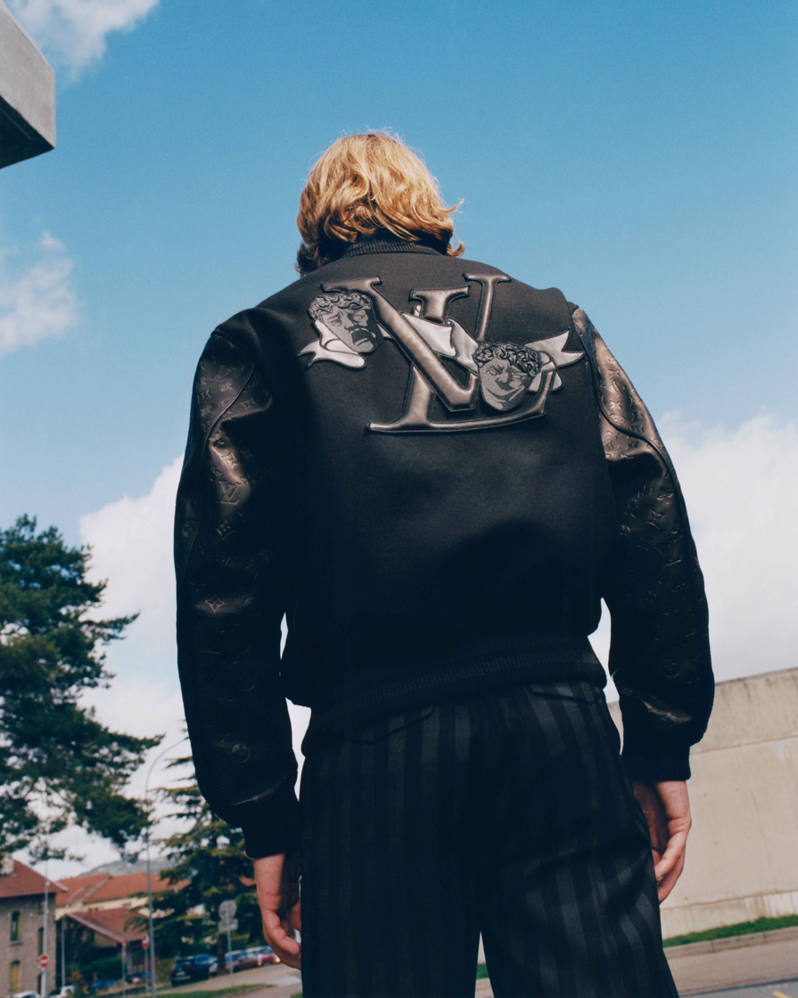 virgil abloh designs wearable cityscape jackets as part of louis vuitton  men's FW 2021 show
