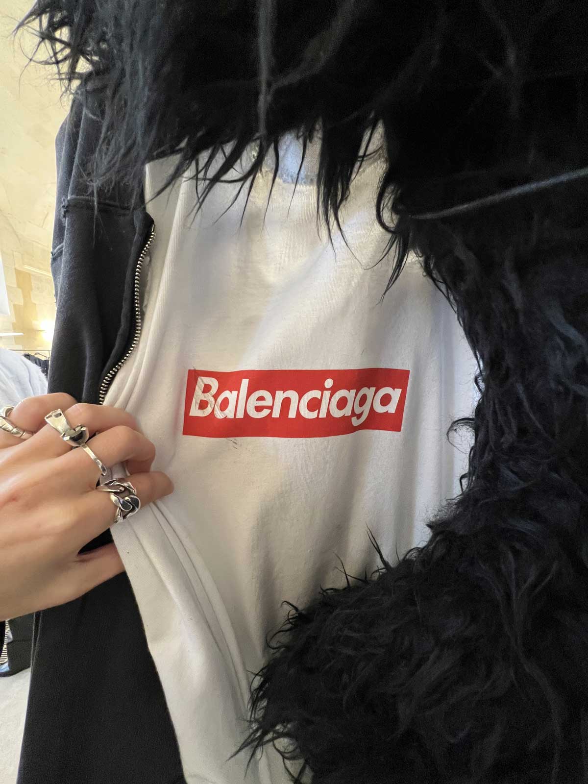 Channel Trash Bag Chic in This $850 USD Balenciaga Shirt
