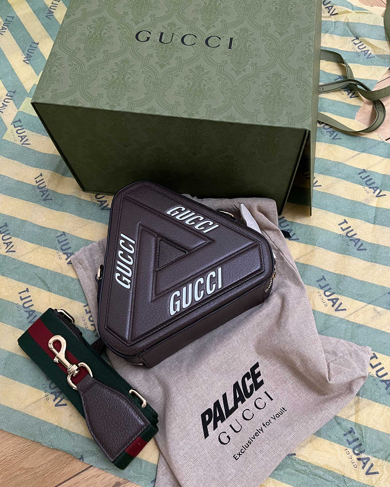 Palace x Gucci Web Canvas GG-P Messenger Bag Camouflage