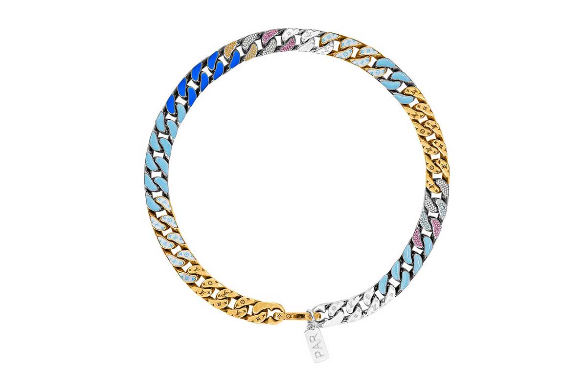 Louis Vuitton Ceramic LV Chain Links Pendant Necklace Designed by