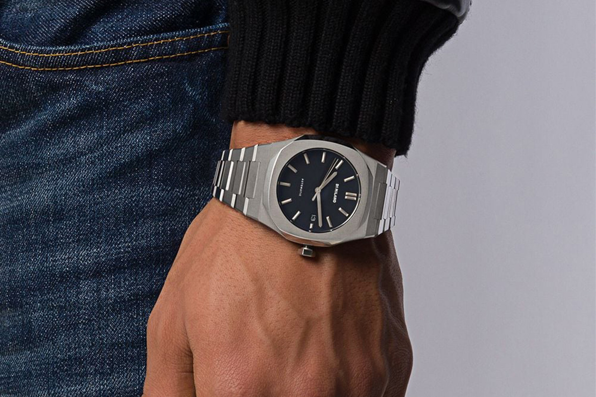 Ferre Milano Men's Blue Dial Stainless Steel Bracelet Watch