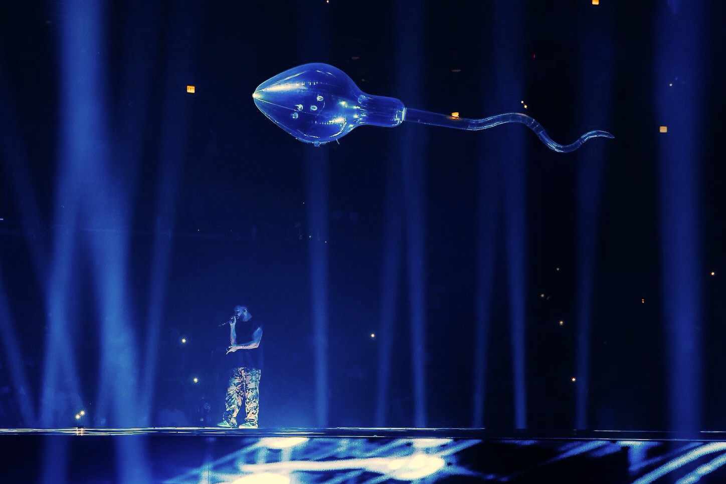 Drake Kicks Off Tour With Giant Flying Sperm