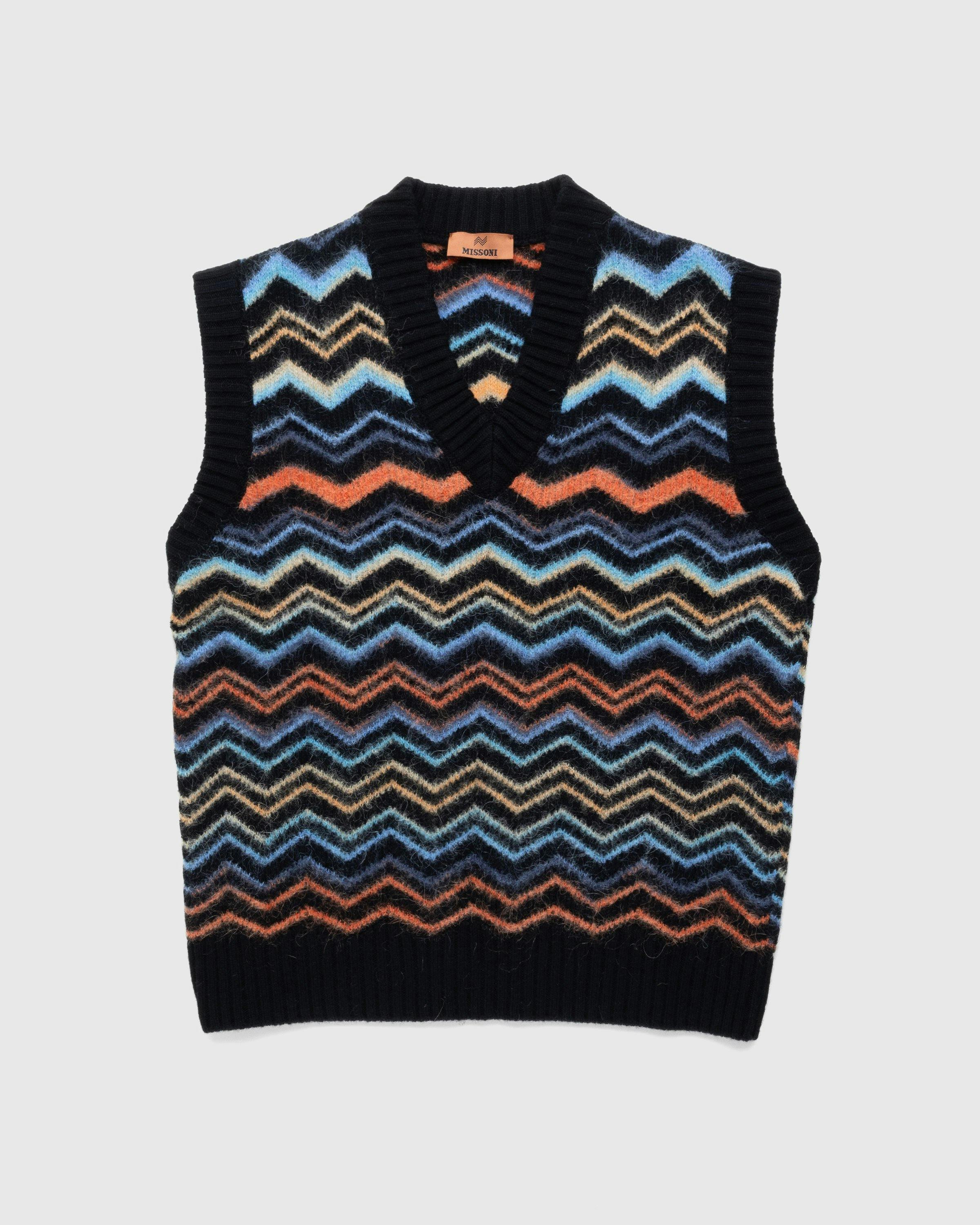 Zig-zag Cotton Knit Vest