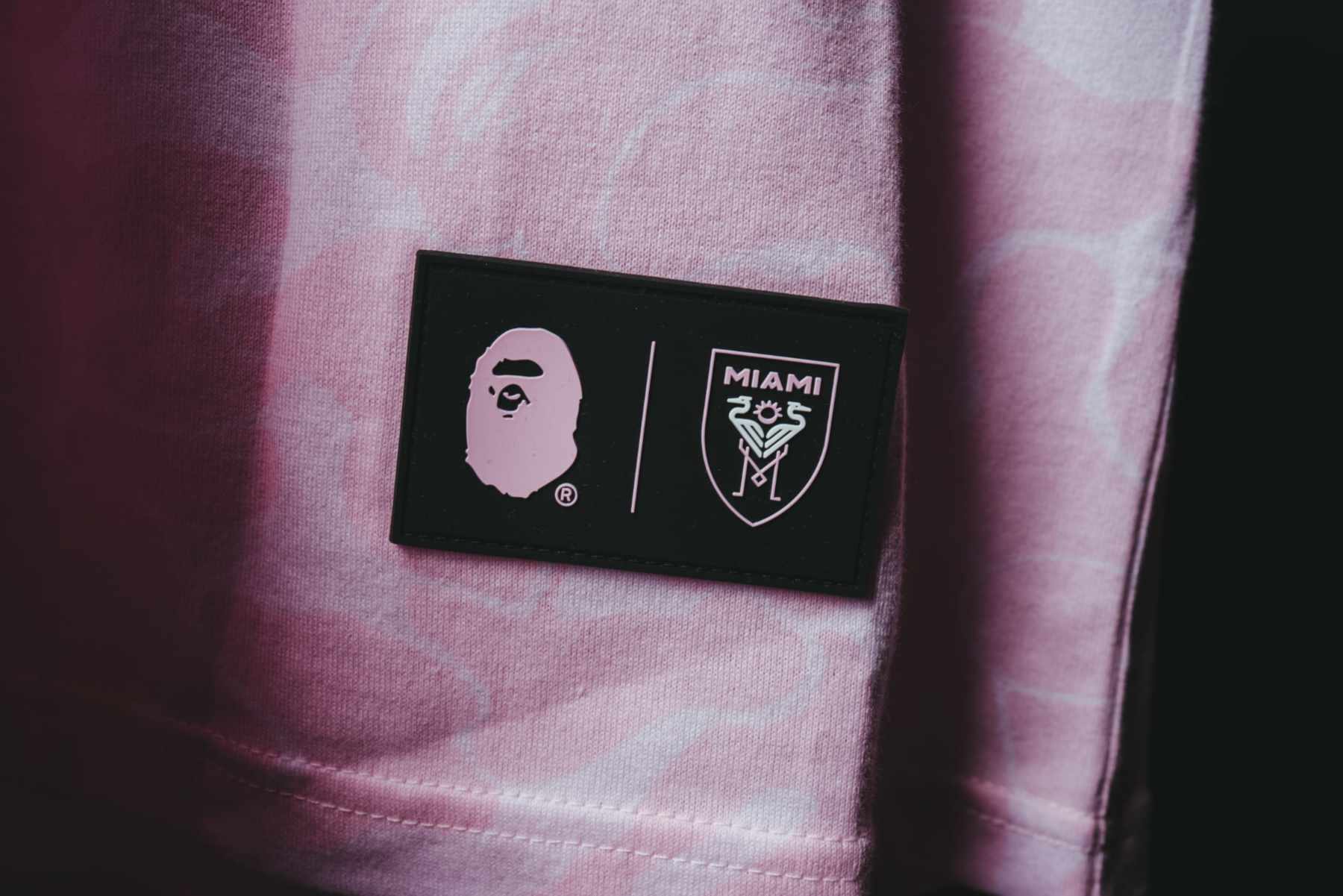 BAPE & Inter Miami's collaborative jersey with two logos