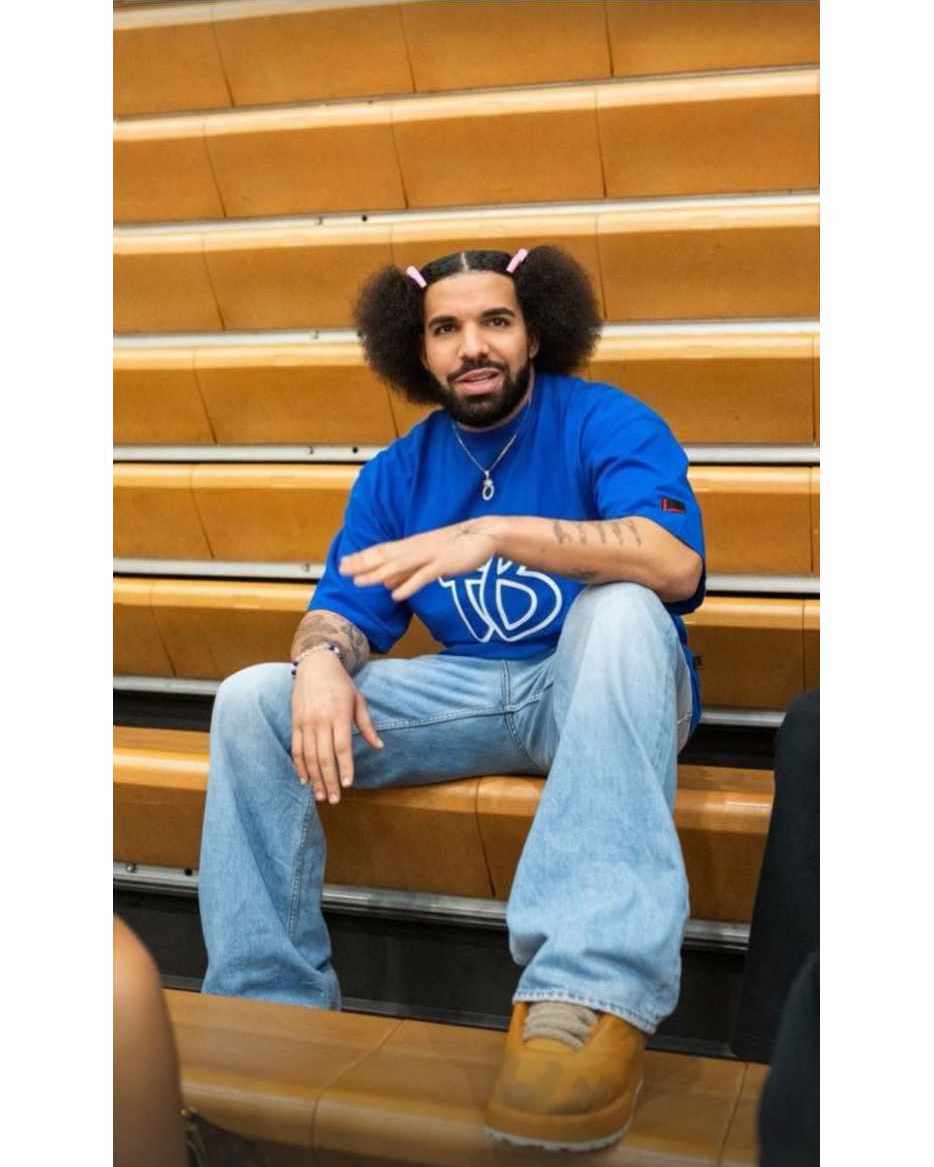 Drake's Actually Pulling Off Pink Hairclips