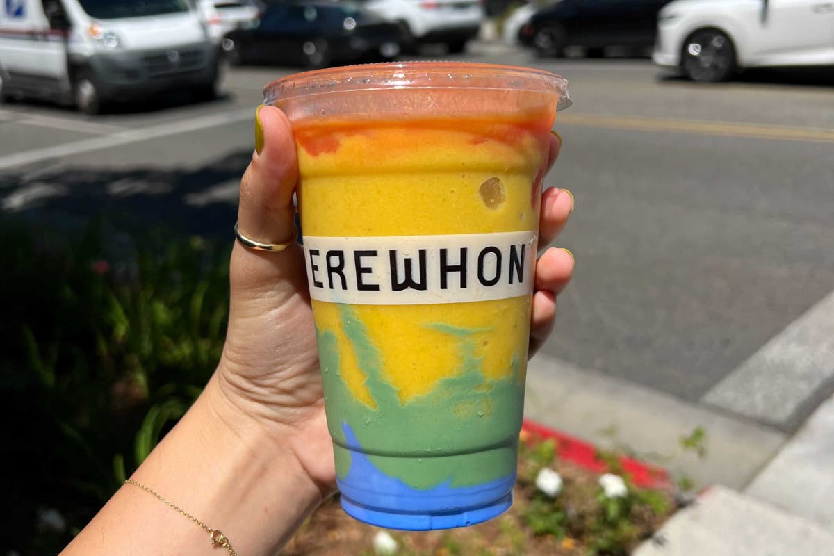 Cactus Plant Flea Market & Erewhon's rainbow-colored CPFM Smoothie collab