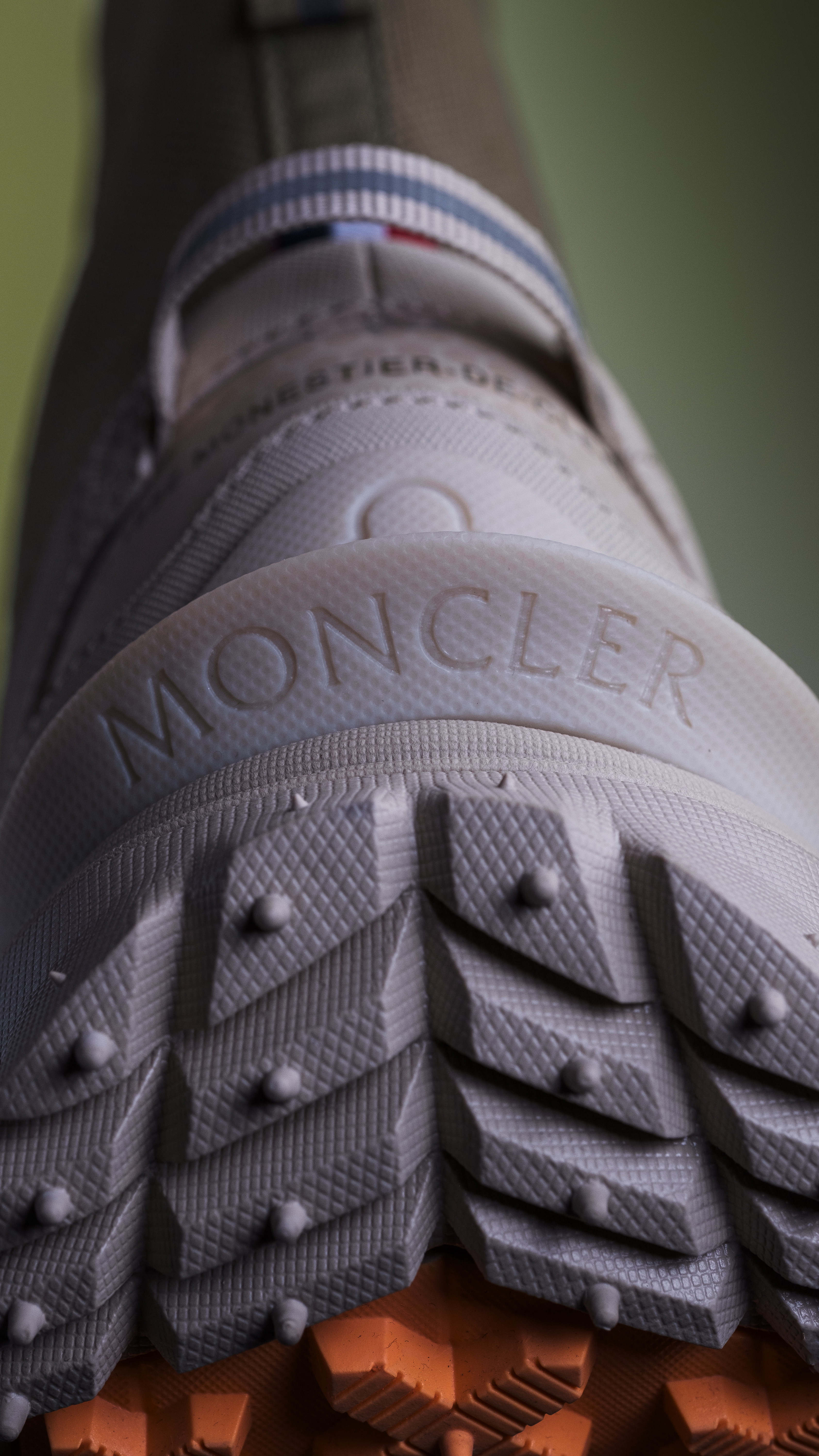 Stylized photographs of Moncler's Fall/Winter 2023 footwear collection