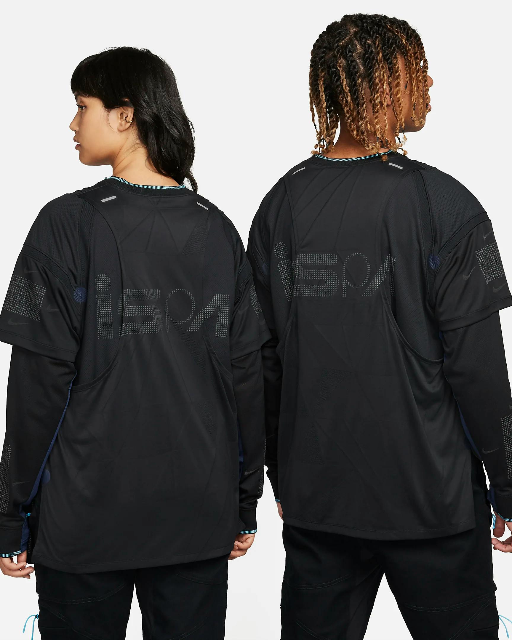 Models wear clothing from Nike ISPA's Fall 2023 collection