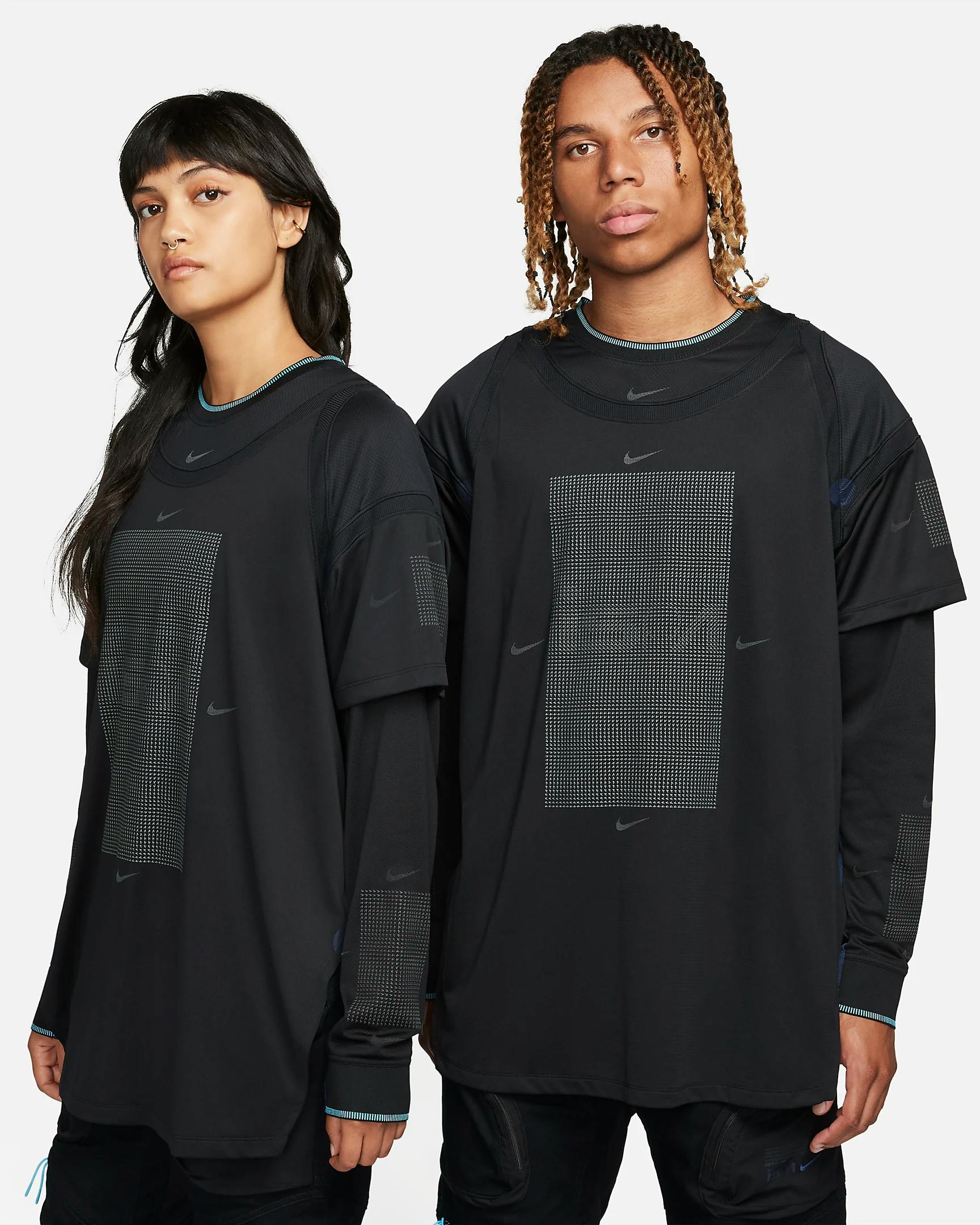 Models wear clothing from Nike ISPA's Fall 2023 collection