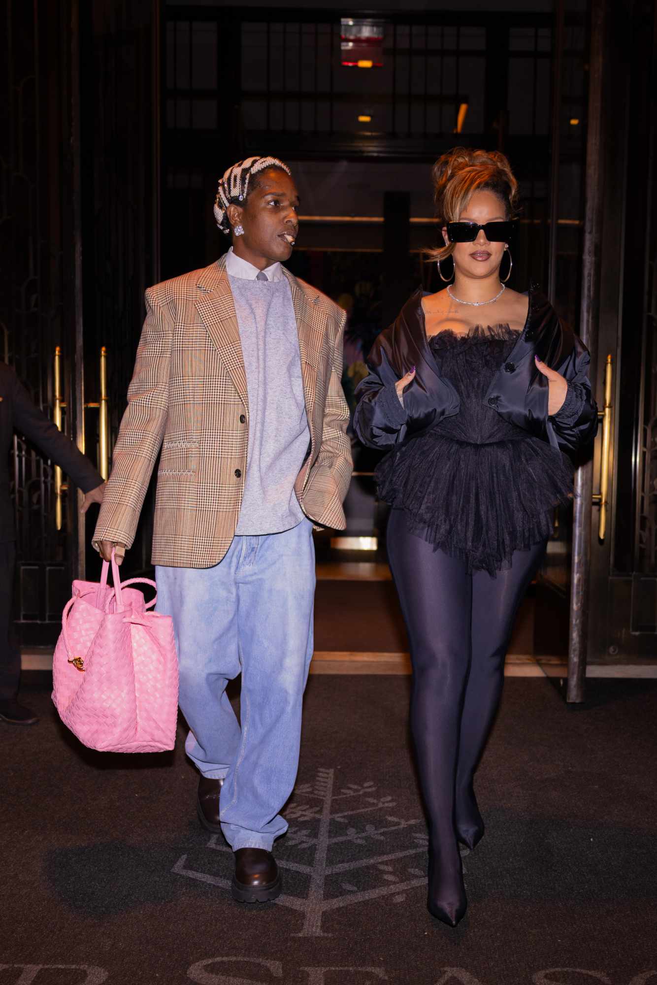 Rihanna Spotted with Bottega Veneta's Lauren Clutch in NYC