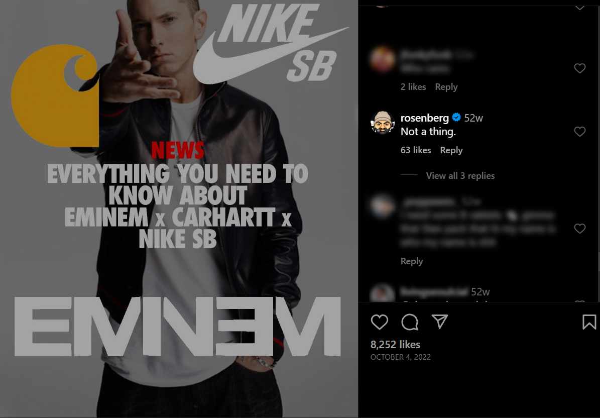 Eminem x Carhartt x Nike SB Collab Rumor