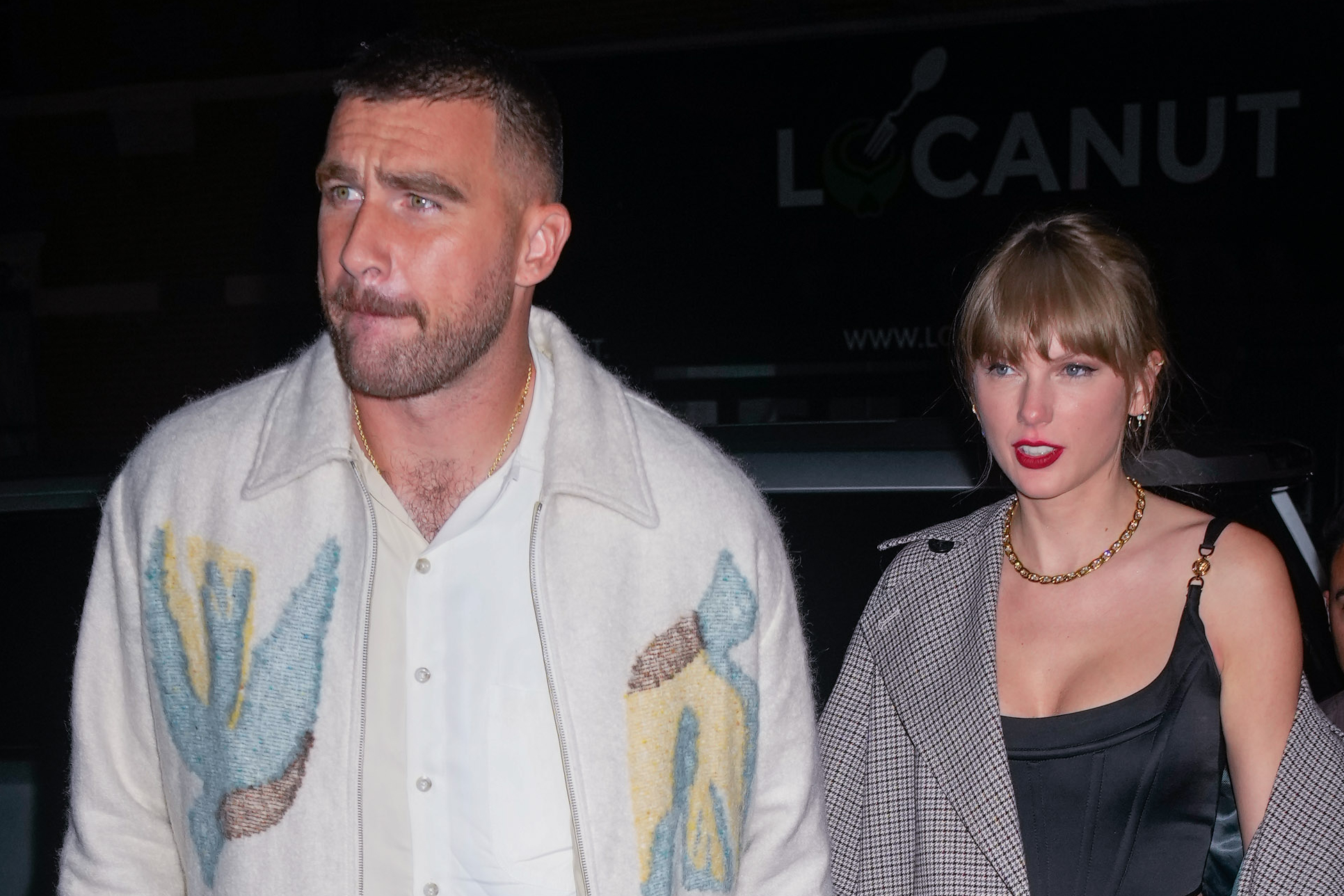 Taylor Swift and Travis Kelce's autumn-ready couple style: from Tay Tay's  Versace corset and the NFL star's Jil Sander jacket at SNL, to cream velvet  and Jean Paul Gaultier looks for a