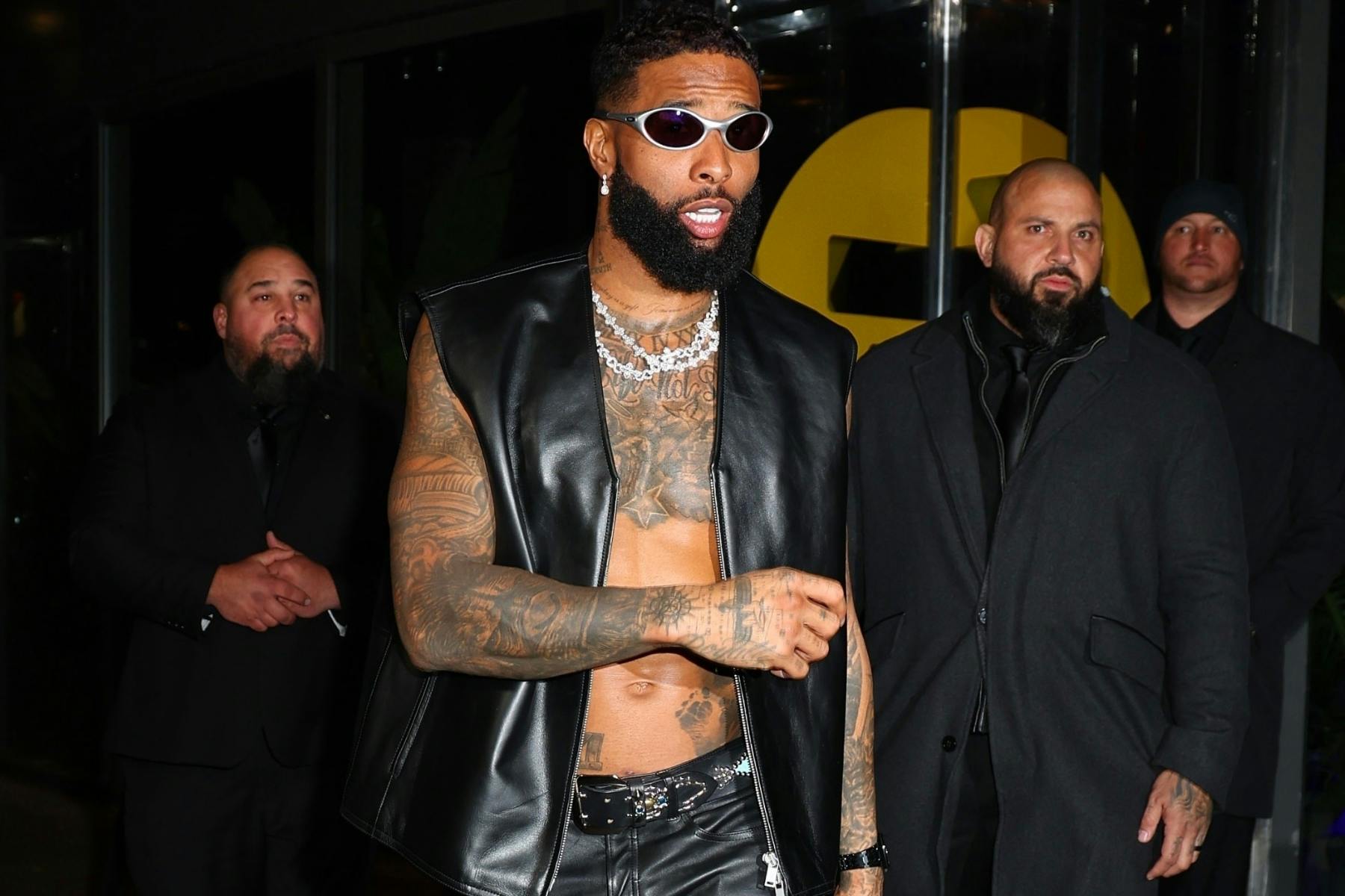 Odell Beckham Jr arriving at his birthday party on November 6.