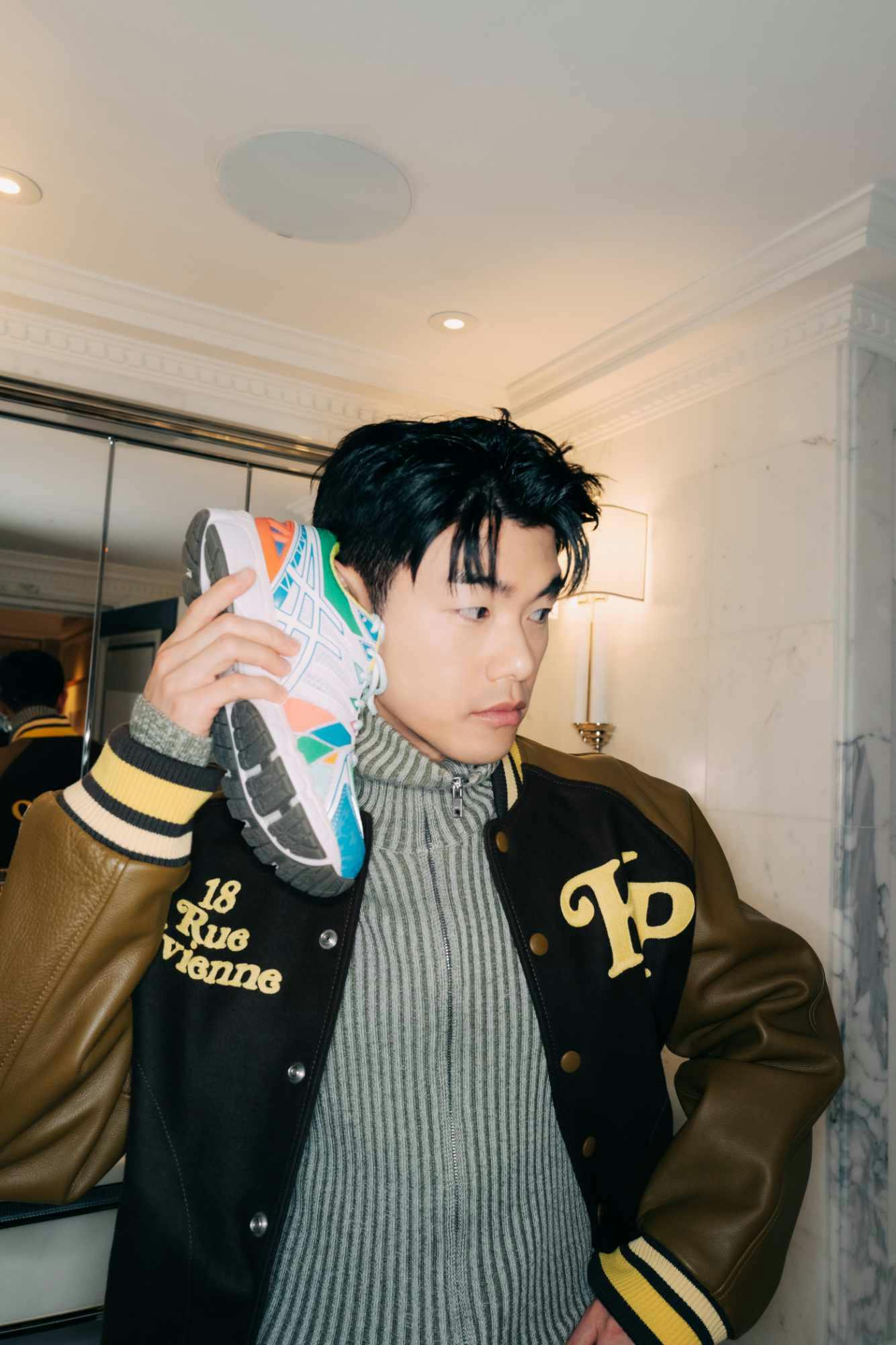 Singer Eric Nam wears KENZO's FW24 menswear collection