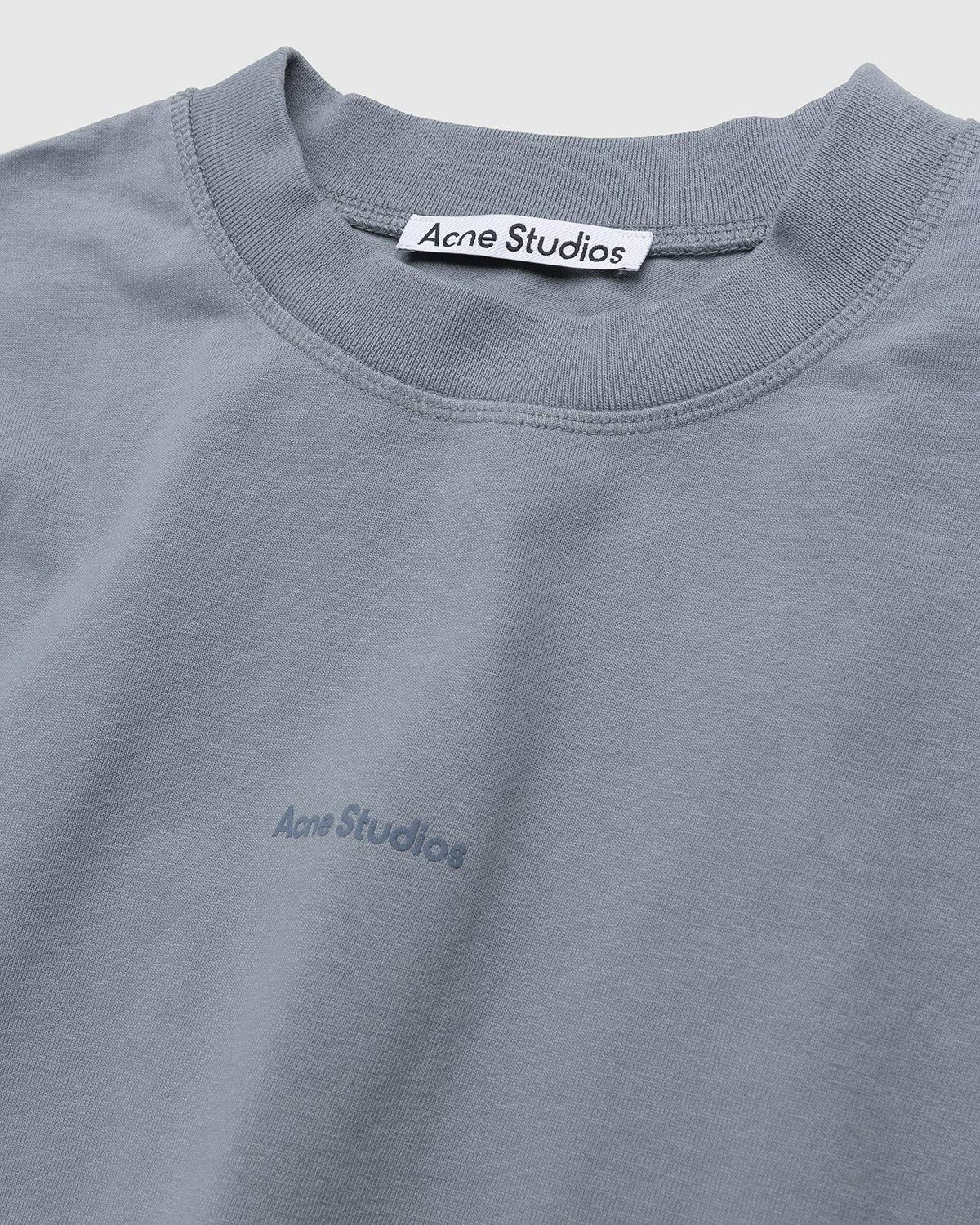 Acne Studios - Organic Cotton Logo T-Shirt Grey - Clothing - Grey - Image 4