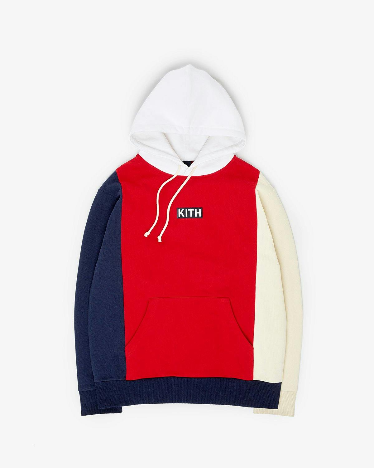 Kith - RED COLORBLOCK HOODIE - Clothing - Red - Image 1