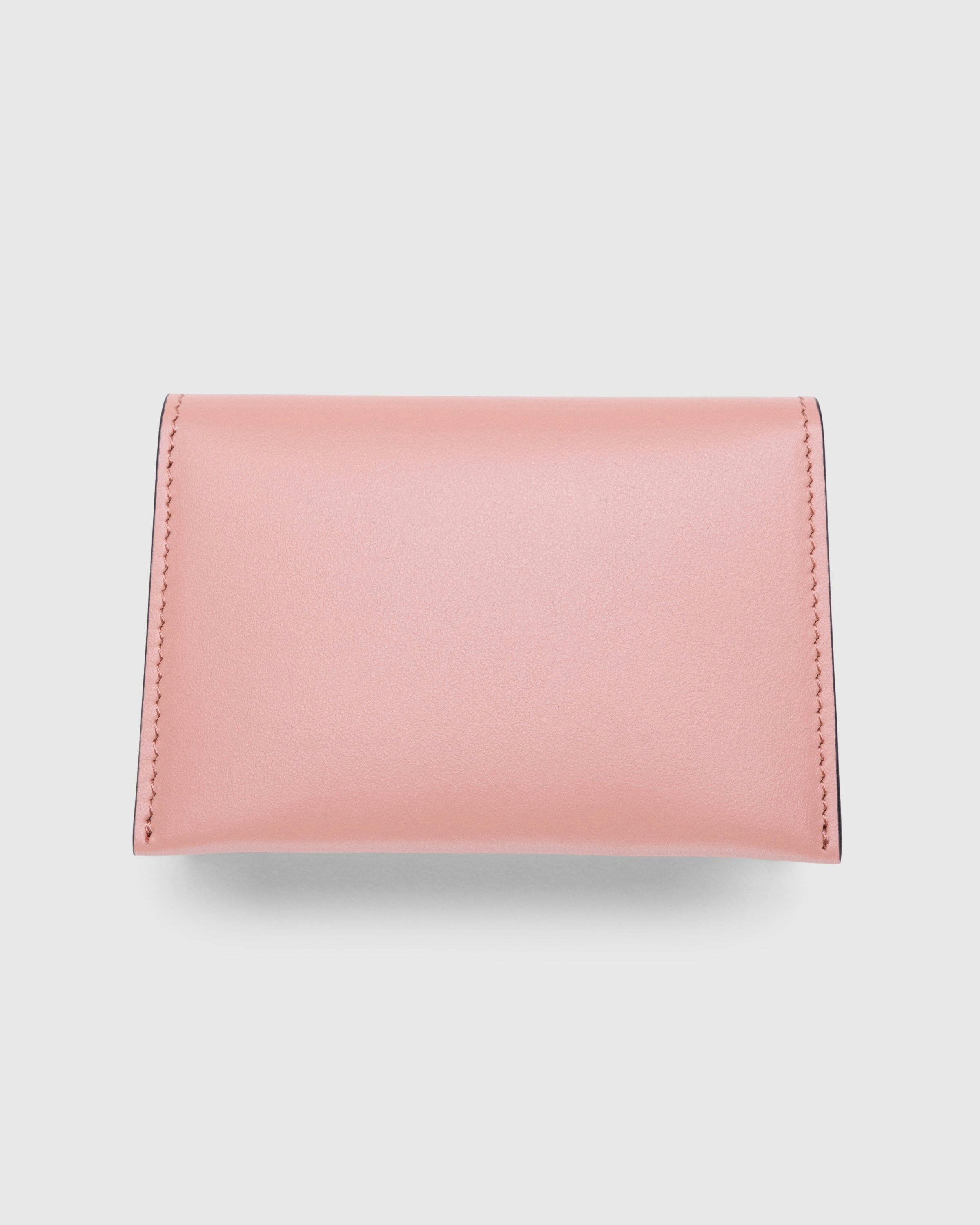 Acne Studios - Folded Leather Card Holder Salmon Pink - Accessories - Pink - Image 3