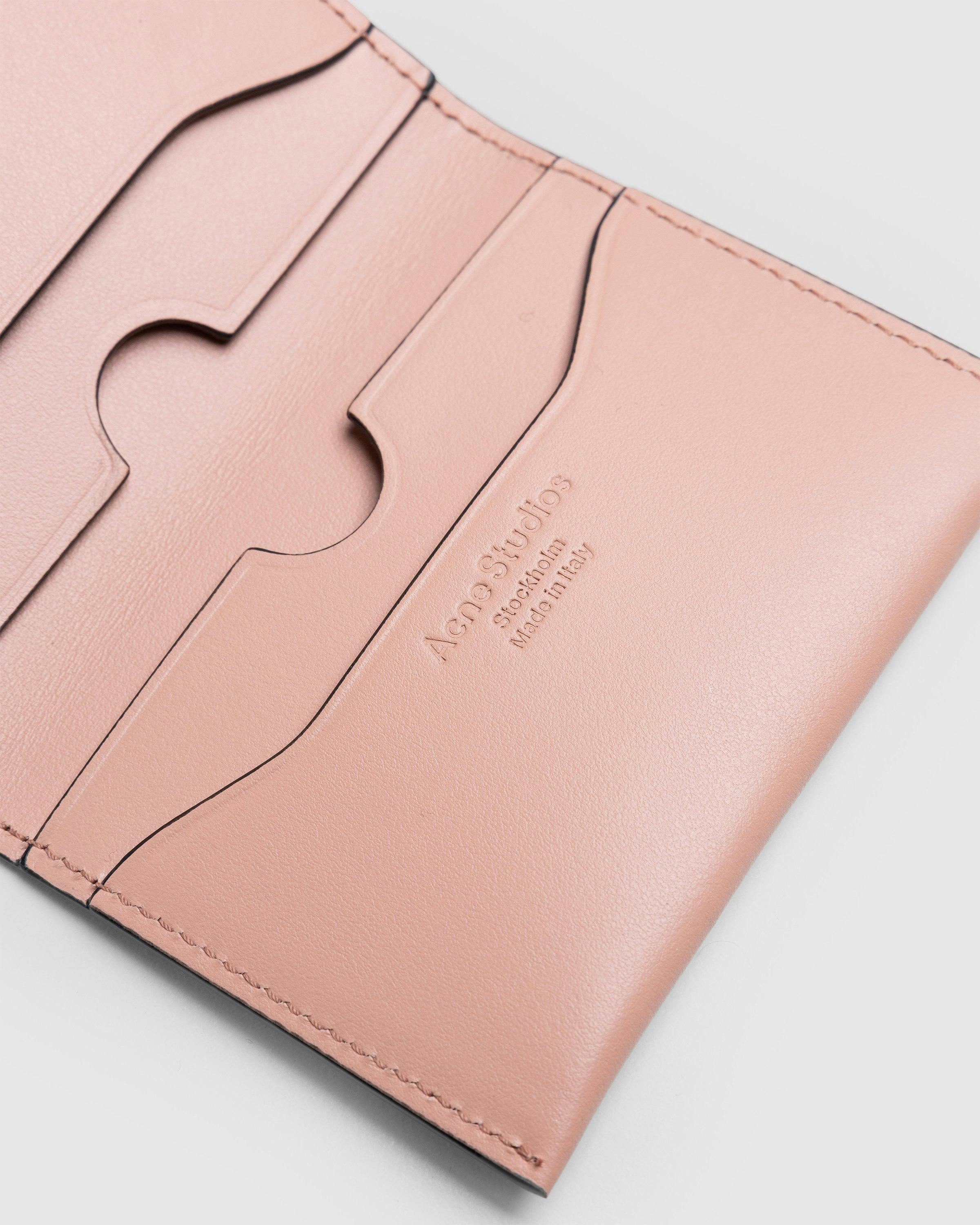 Acne Studios - Folded Leather Card Holder Salmon Pink - Accessories - Pink - Image 4