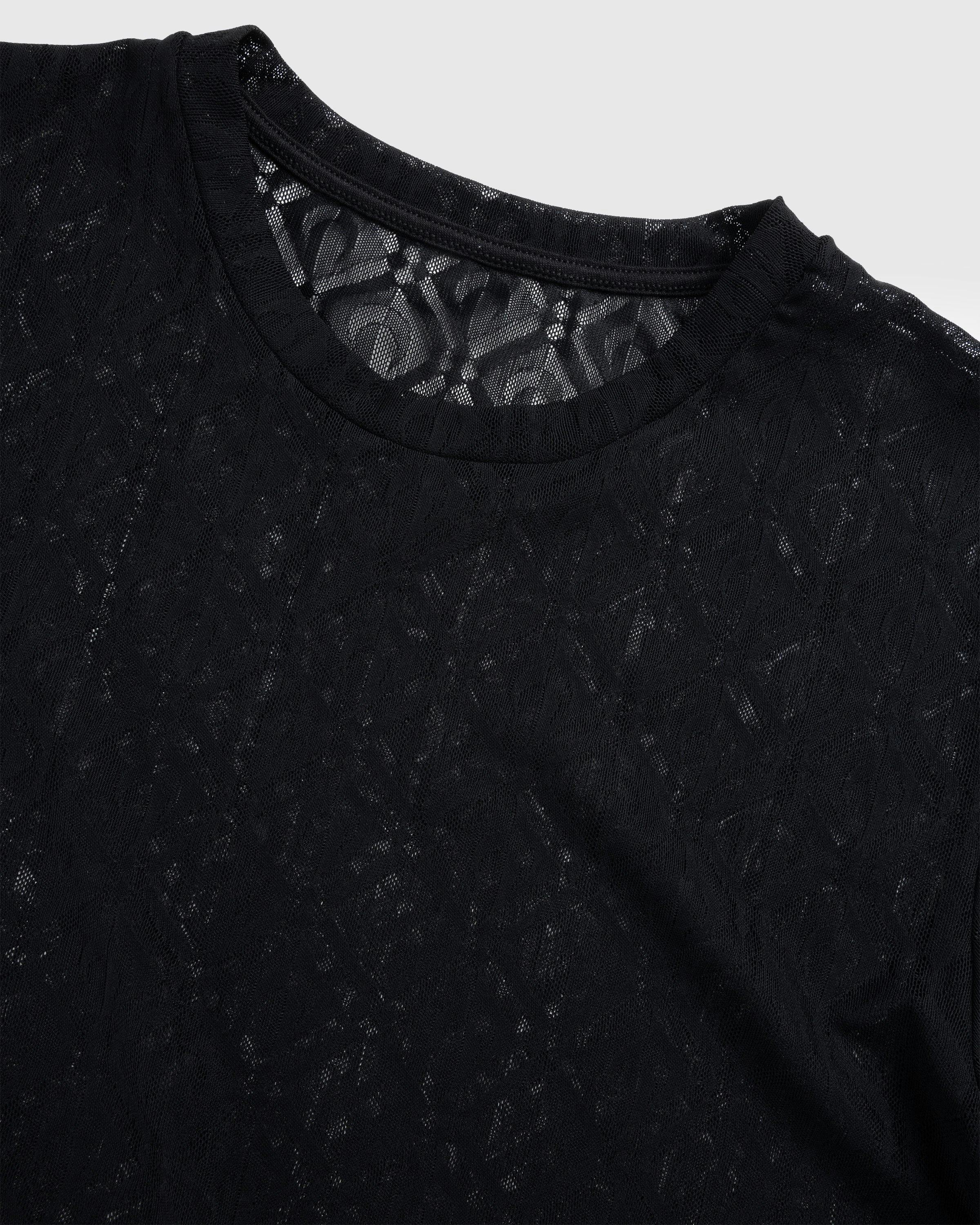 Marine Serre - Moon Diamant Mesh Jacquard Longsleeve Top Black - Clothing - Black - Image 5